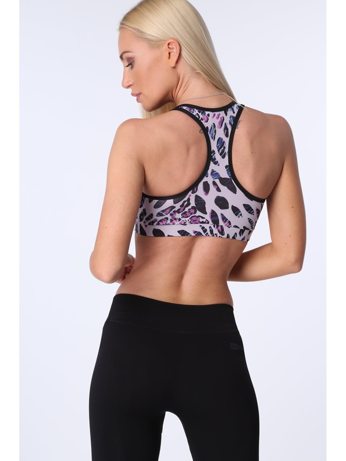 Hellrosa Sporttop mit Leopardenmuster MR15498 – Online-Shop – Boutique